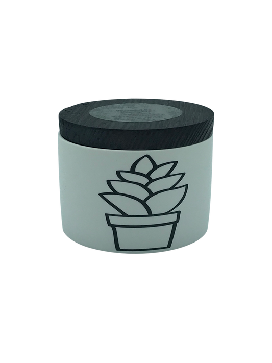 Peppermint Eucalyptus Scented Candle 6 oz Ceramic Jar